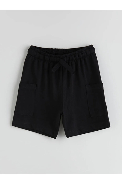 LC Waikiki Lcw Eco White Crew Neck Printed Boys T-Shirt and Shorts 2-Piece Set