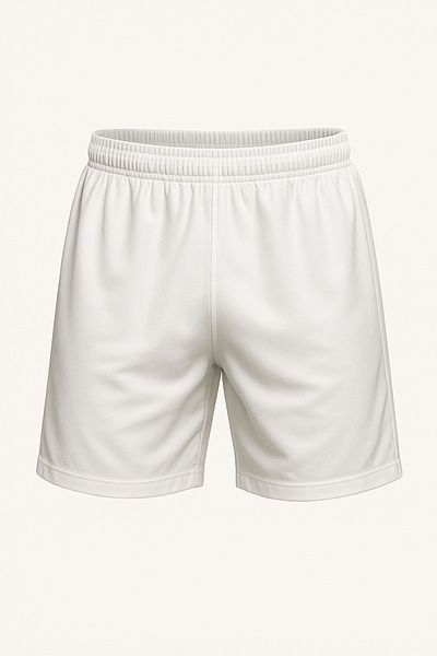 formenza White Flat Lined Elastic Sport Shorts