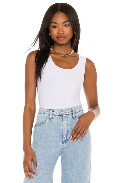 zaccana z Women's Zero Sleeve Thick Strap Double Layer Sandy Bodysuit
