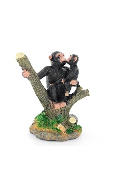 Home Polyester Dal Üstünde 2'Li Maymun Biblo Dekoratif Hediyelik