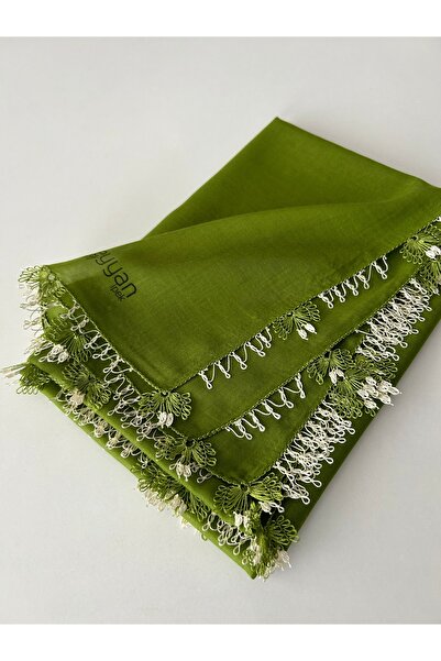 REYYAN Handcrafted Needle Embroidered Writing/Needle Embroidery/Needle Work Yemeni/Handcrafted Cheesecloth/Head Cover