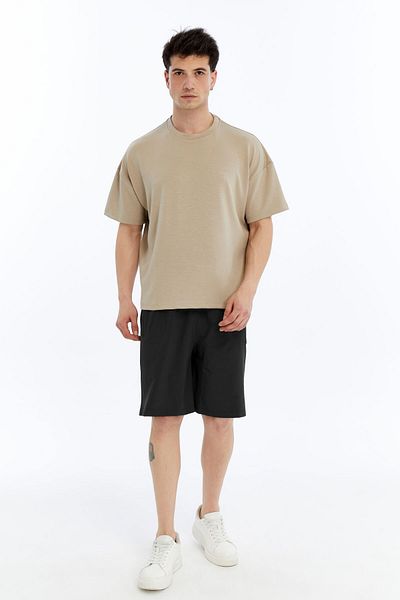 OXVİN Мъжки шорти Parachute Thin Fabric с удобна кройка и 3 джоба със скрит цип