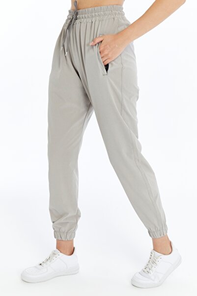 OXVİN Women's Baggy Parachute Fabric 3-Pocket Sweatpants with Hidden Zipper and Elastic Legs