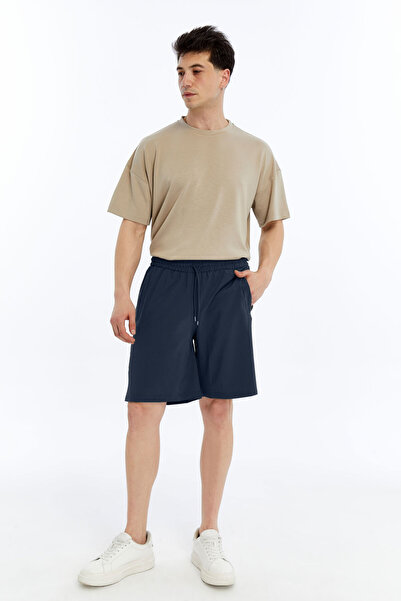 OXVİN Чоловічі парашутні шорти з тонкої тканини, зручного крою, з прихованою блискавкою та 3 кишенями