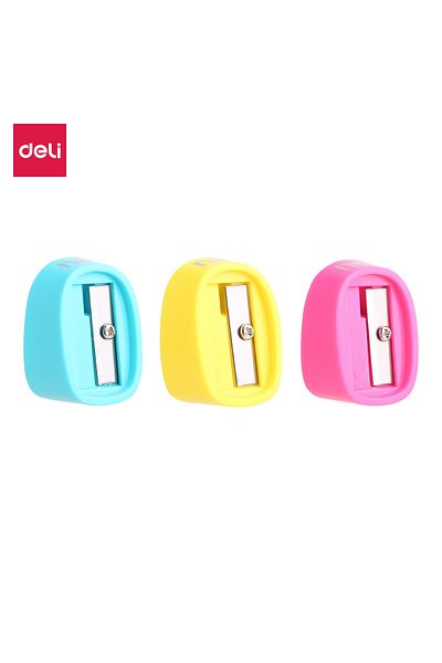 Deli ER00803 Pencil Sharpener, 1-Hole for φ8mm, Assorted Colors, 48PCS – For School & Office