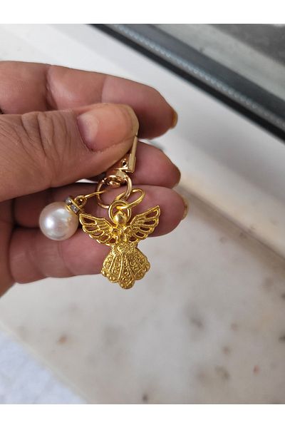 Karra Art Pearl Angel Keychain Wallet Bag Charm
