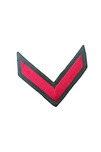 efmues Coat of Arms of the Rank of Corporal Red Color for the Dress Corporal Applique 2 Pcs