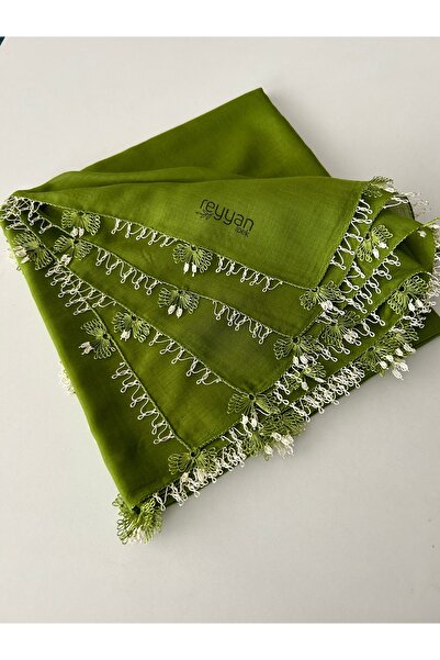 REYYAN Handcrafted Needle Embroidered Writing/Needle Embroidery/Needle Work Yemeni/Handcrafted Cheesecloth/Head Cover