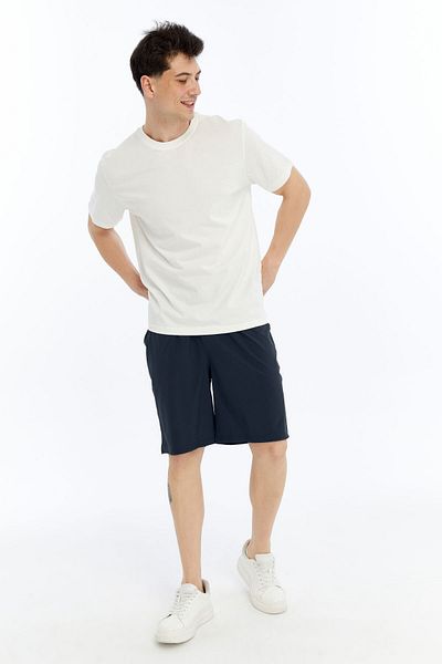 OXVİN Pantaloni scurți pentru bărbați, din țesătură subțire, cu model confortabil