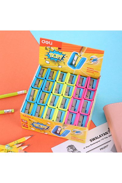 Deli Deli ER00100 Pencil Sharpener 1-hole – 72pcs/box – ideal for daily pencil sharpening needs