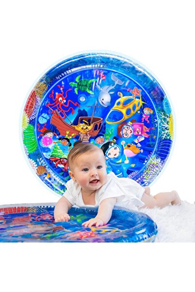 teknom Bebek oyun matı su havuzu bebek aktivite oyuncağı sulu minder balık oy...