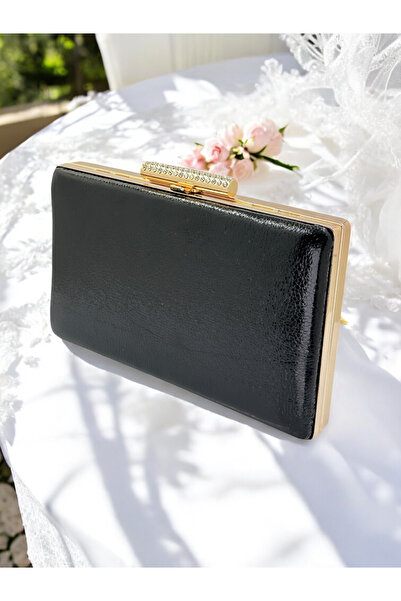 Biçanta Model nou Culoare neagră Model strălucitor Curea cu lanț Femei Geanta...