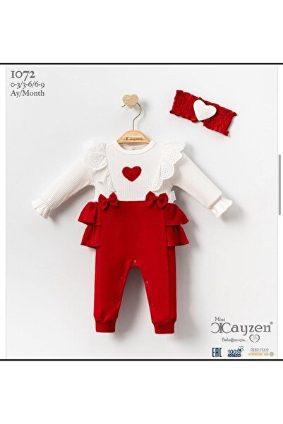 cayzen Heart Bottom Top Set and Bandana 3-Piece Baby Set – Soft Fabric, Cute Design