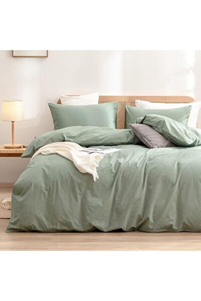 Sheri Home Tekstil Pure Beyaz Çift Kişilik Nevresim Seti(YORGAN KILIFI 2 Lİ Y...