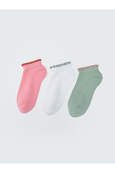 LC Waikiki Women's Plain Booties Socks 3 Pack (S3)