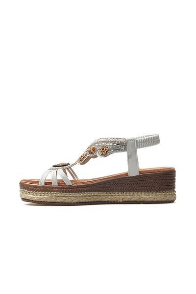 Guja Women's Stone Detailed Daily Sandals 25Y 25Y171-1 Z White