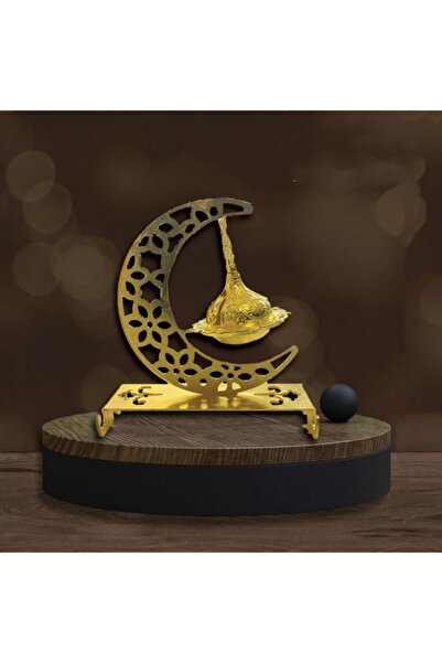 KARAKER مبخرة ذهبية هلال تصميم تراثي فاخر لتعطير المجالس والمنازل