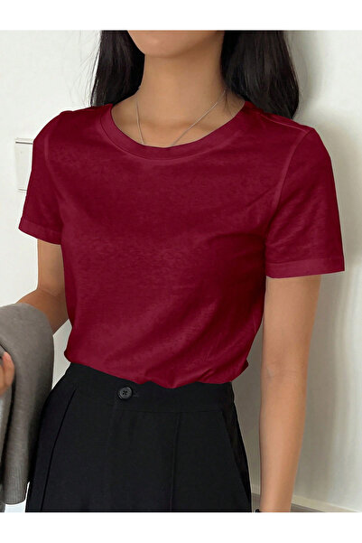 CROFT Kadın Bisiklet Yaka Kısa Kollu Regular T-Shirt