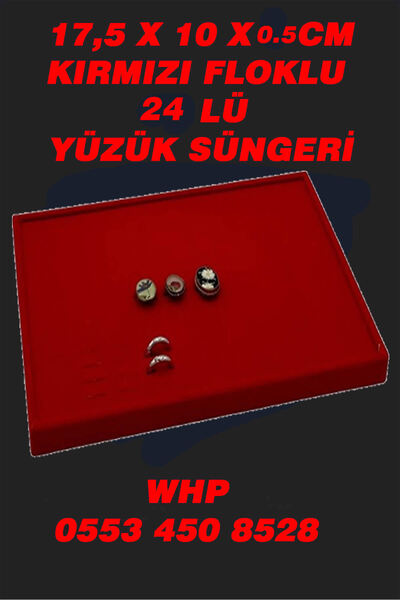 ÇUKUROVA ÜTÜ 36 LI KIRMIZI Yüzük Süngeri 17 CM X 10 CM X 1.5 CM (36 Adet Yüzü...