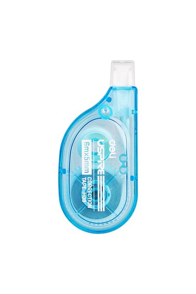 Deli EH08-BX Correction Tape, 5mm × 6m, 12PCS/Box, Blue – For School & Office Quick Corrections
