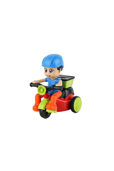 CAN OYUNCAK 988Y Friction Bicycle Courier -Can Toy