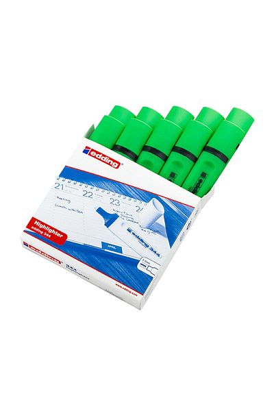Edding Phosphor Pen 344 Green 10 Pack