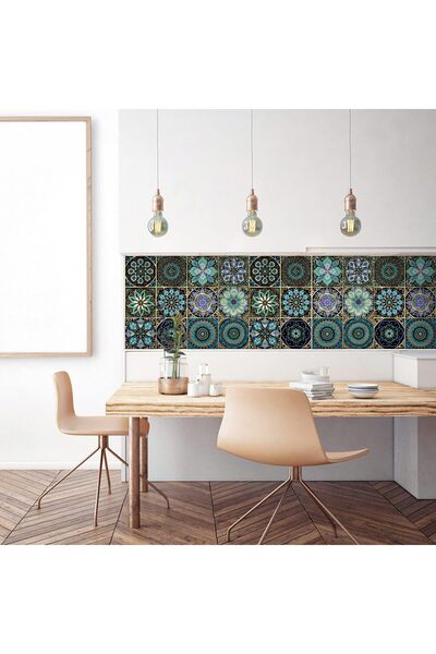 Rabadon Mutfak Tezgah Arası Kaplama Mermer Desenli Yapışkanlı Folyo Fayans Kaplama Sticker 60cm X 100cm