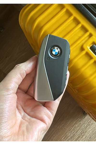casehometr Lv Pattern Brown Key Cover Compatible with Bmw