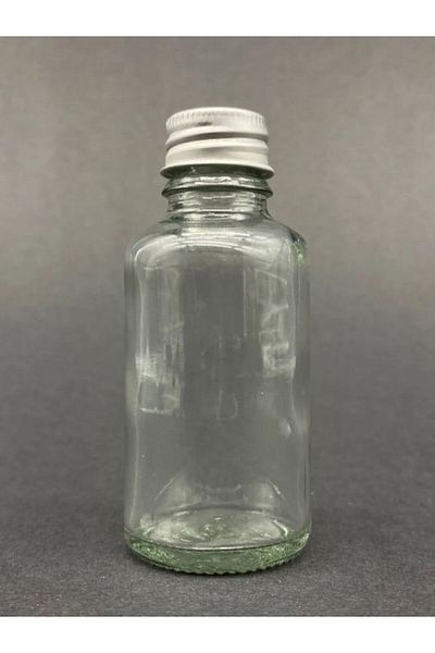 Saint Belisama Concept 12Pcs - 50ml Transparent Glass Bottle Silver Cover Lemonade Bottle Cologne Bottle, Juice Bottle, 50ml
