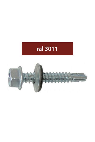 MK Self-tapping Screws Ral3011-Bordeaux 4.8X35Mm, 250/Set