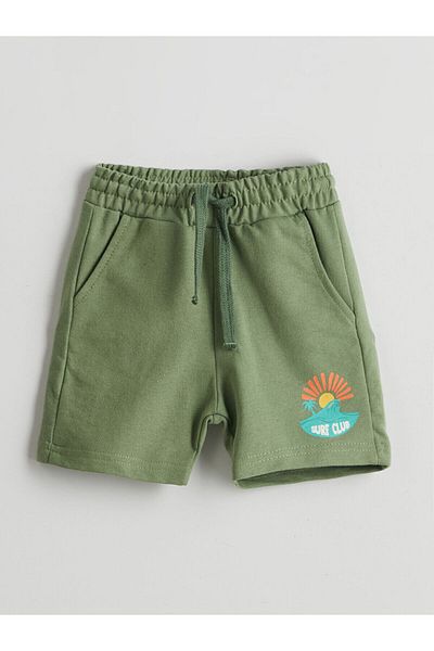 LC Waikiki Printed Boys' Shorts with Elastic Waist