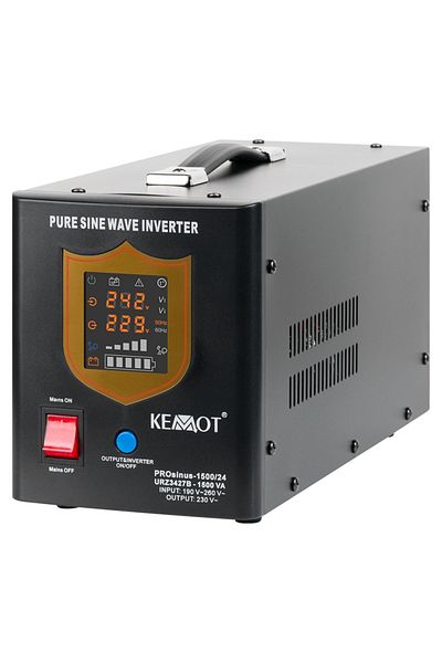 Kemot Pure Sine Wave UPS - 24V / 1050W / Black