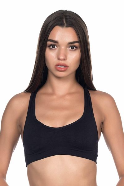 Ecenaz Black Emay 4025 Padded Sports Bustier