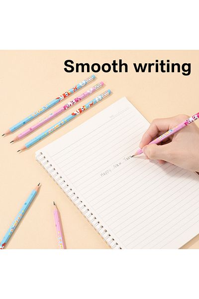 Deli EC058 HB Graphite Pencil, 12PCS/Box, Built-in Eraser – For School & Writing Use