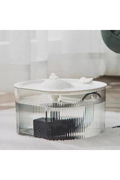 TaoTaoPets Pet Water Fountain, Automatic Cat Drinking Bowl with Clear Container，Durable and safe material