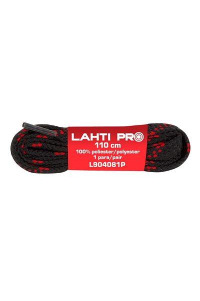 Lahti Pro Flat Polyester Shoelace / Black-Grey - 110Cm, 10/Set