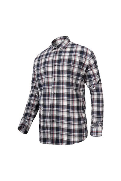 Lahti Pro Thick Checkered Flannel Shirt / Gray - 2Xl/H-188