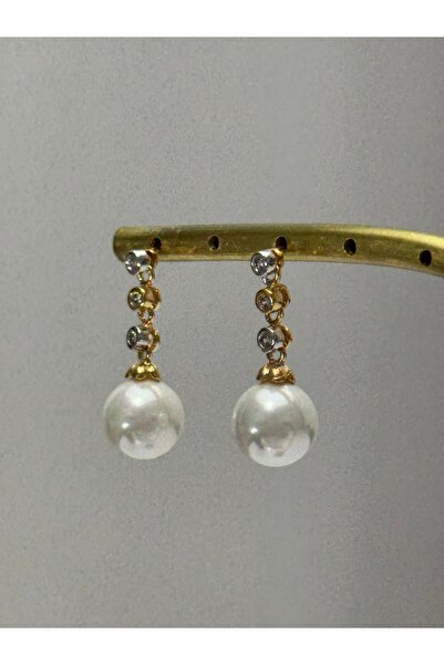 XUPING JEWELRY أقراط من الفولاذ المقاوم للصدأ مرصعة بأحجار الزركون واللؤلؤ 316L