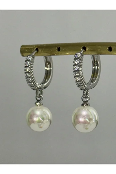 XUPING JEWELRY Steel Earrings with Zircon Stone with 316L Pearls Stainless Tarnish Silver Color