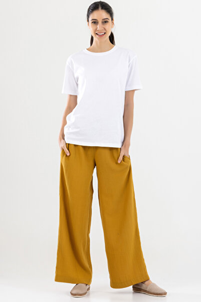 Fambur بنطلون موسلين واسع الساق