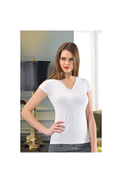 Narnuga كم قصير برقبة على شكل حرف V 2840