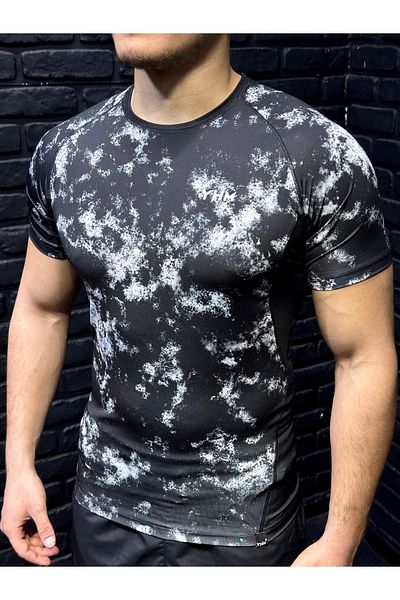 YHM Yhh Compression Training T-Shirt – Men's Black Digital Pattern