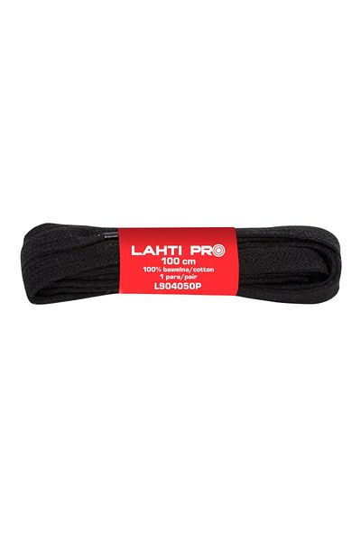 Lahti Pro Flat Cotton Shoelace / Black - 120Cm, 10/Set