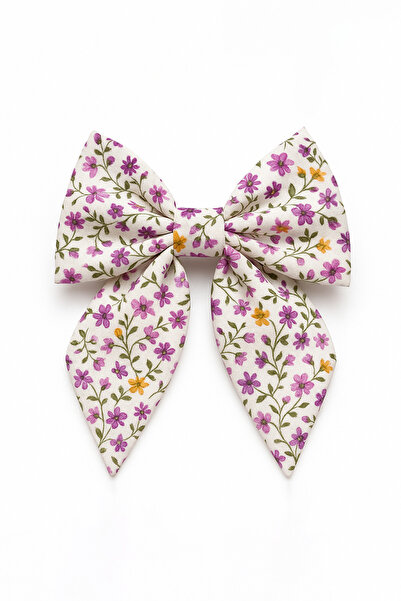 MakeWell مشبك من القماش بنمط ديزي مع تصميم فيونكة مشبك