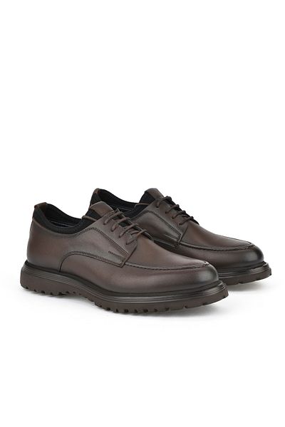 Ziya , Men's Genuine Leather Shoes 153498Z17331 Brown