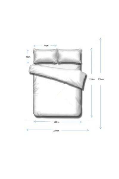 HALAMODO 4-Pieces Simple Trend Style Bedding Set Polyester Multicolour 180x220cm