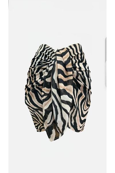 Niceboutique Patterned Chiffon Pareo with Waist Tie (150Cmx50Cm)