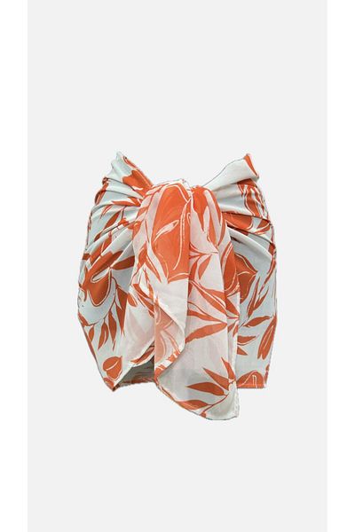 Niceboutique Patterned Chiffon Pareo with Waist Tie (150Cmx50Cm)