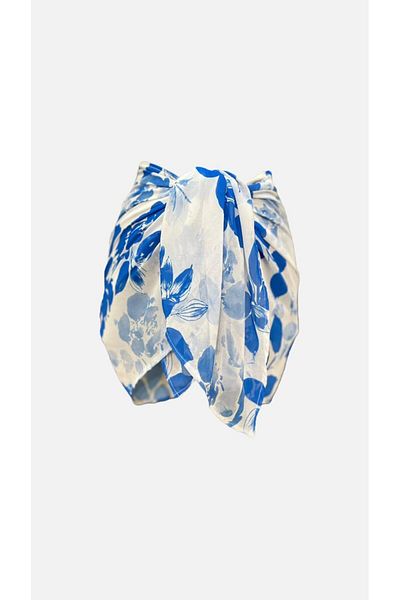 Niceboutique Patterned Chiffon Pareo with Waist Tie (150Cmx50Cm)