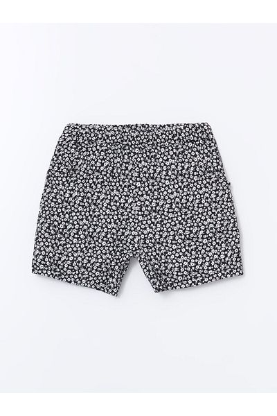 LC Waikiki Floral Girl's Shorts with Elastic Waist